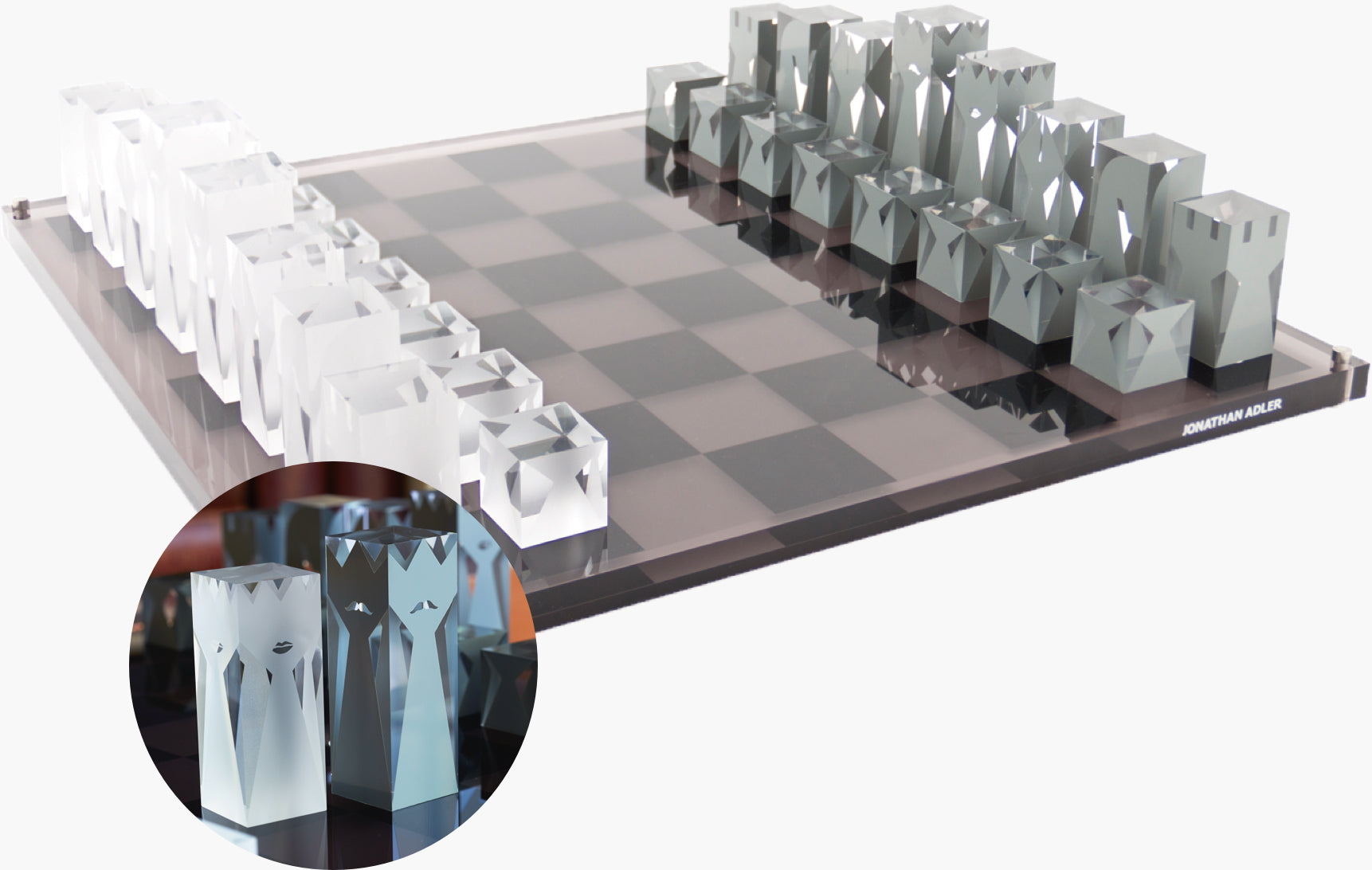 Jonathan Adler Acrylic Chess Set