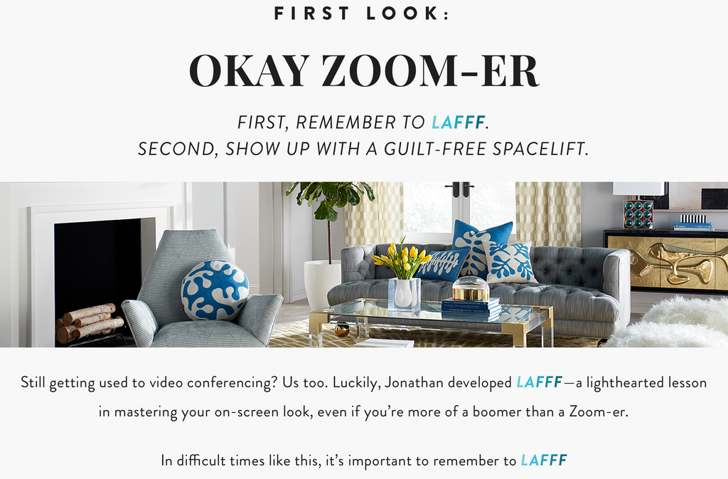 New Jonathan Adler Zoom Background