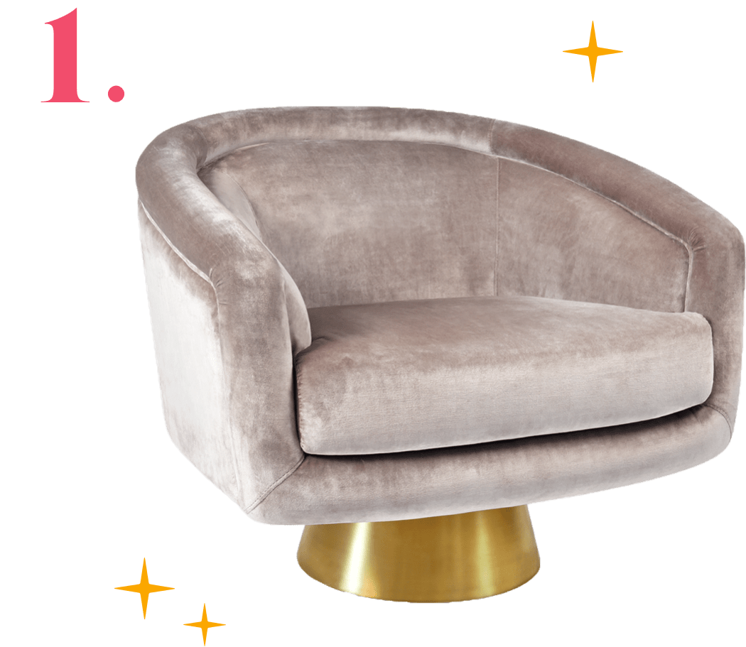 Jonathan Adler Bacharach Swivel Chair