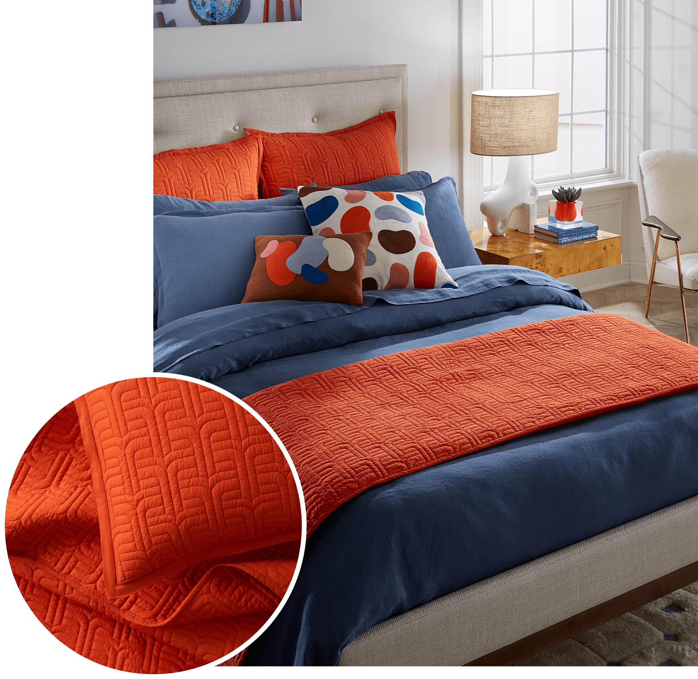 Linen Lampert Indigo Duvet Indigo Sheets