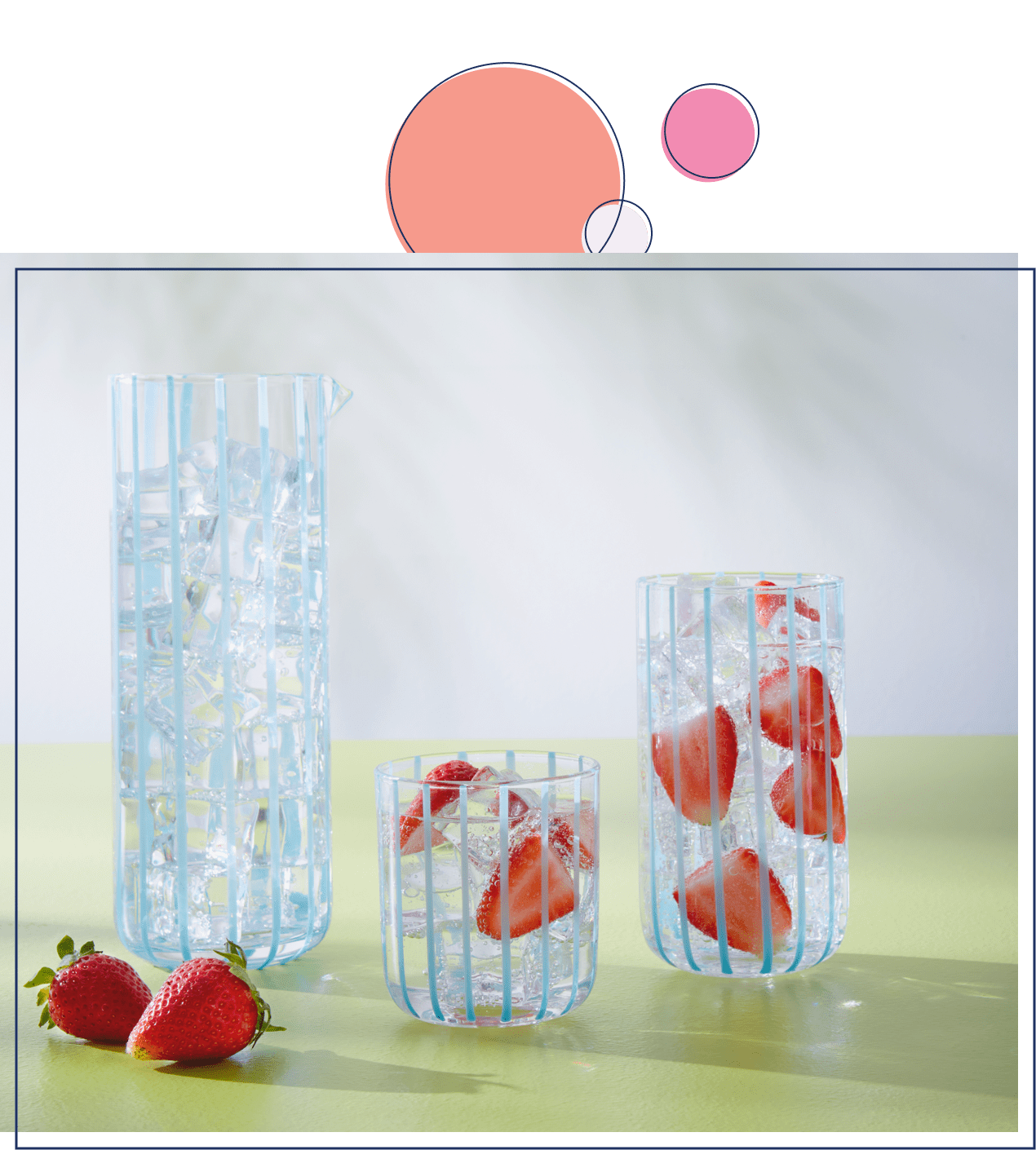 Handblown glassware, Jonathan Adler
