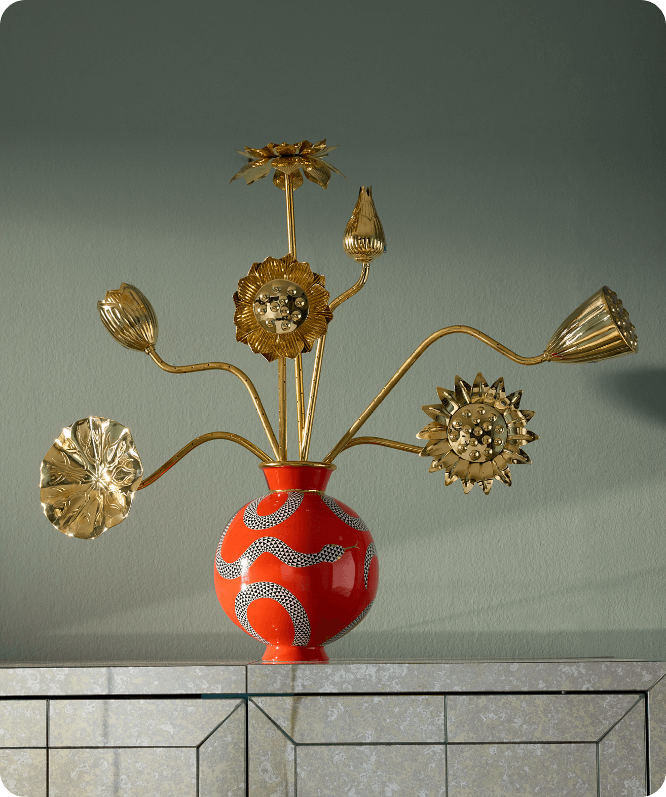Brass Flower Bouquet