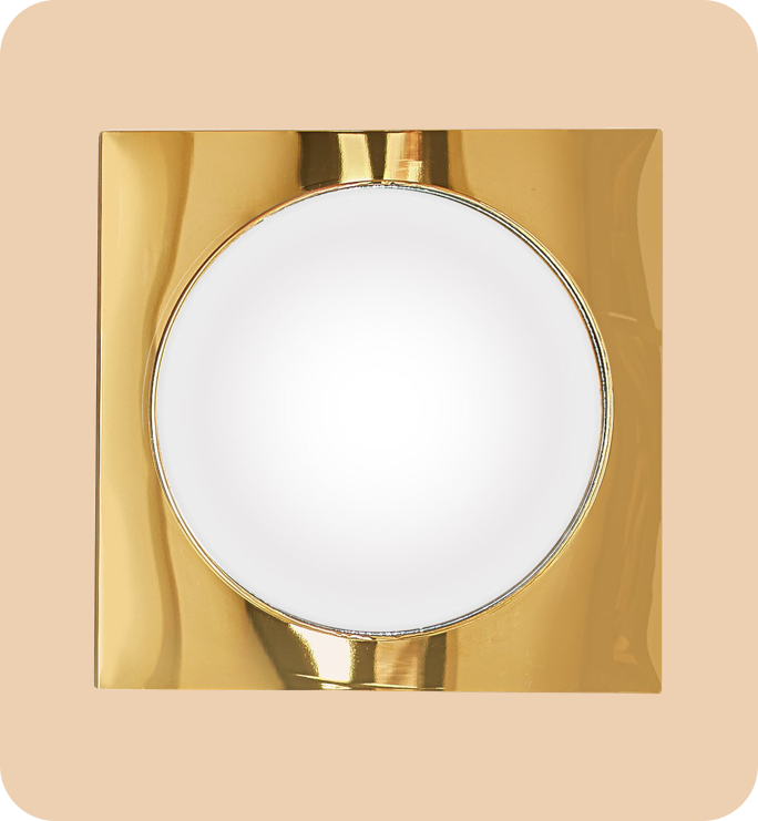 Jonathan Adler brass Globo Convex Mirror