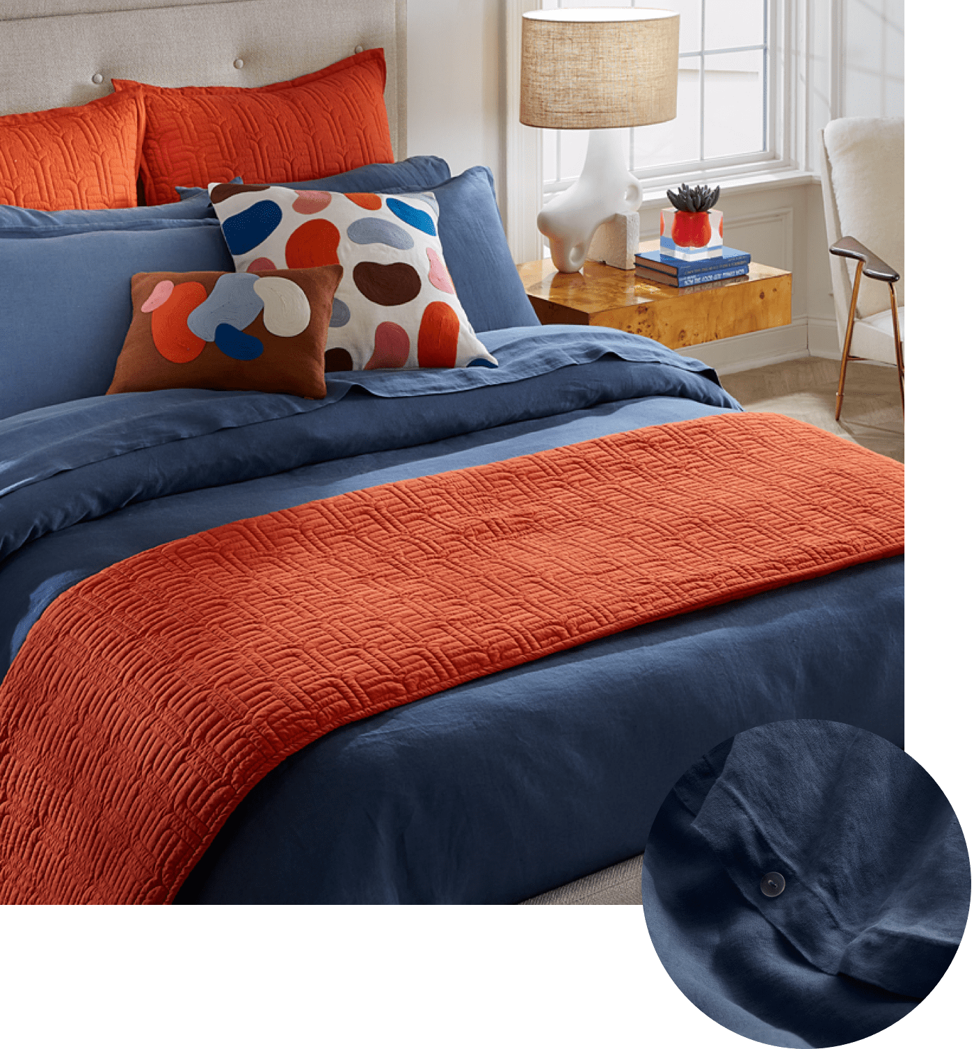 Getaway Linen sheets by Jonathan Adler