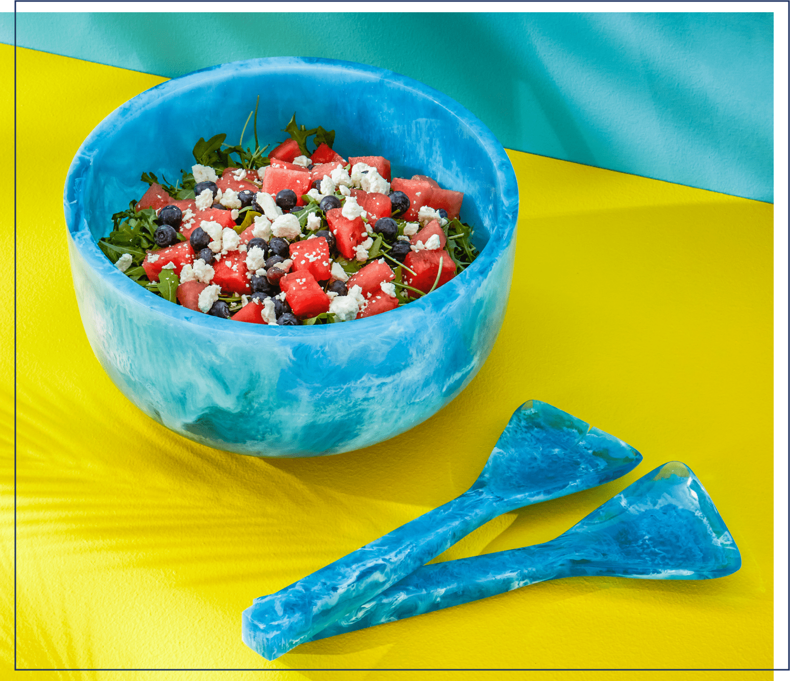 Marbelized acrylic serveware, Jonathan Adler