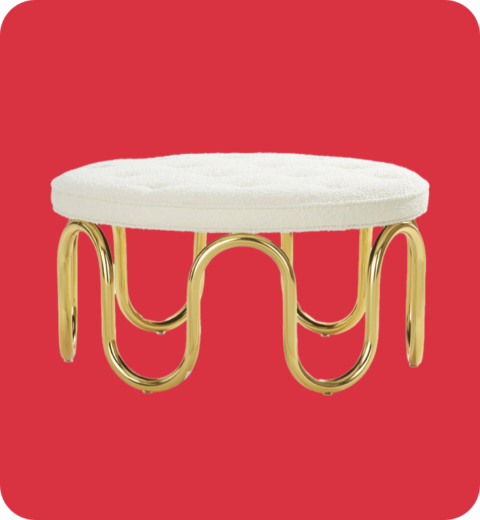 Scalinatella Ottoman in Olympus Ivor​y