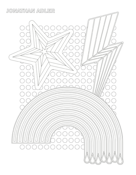 Jonathan Adler Technicolor Trinket Trays Coloring Page